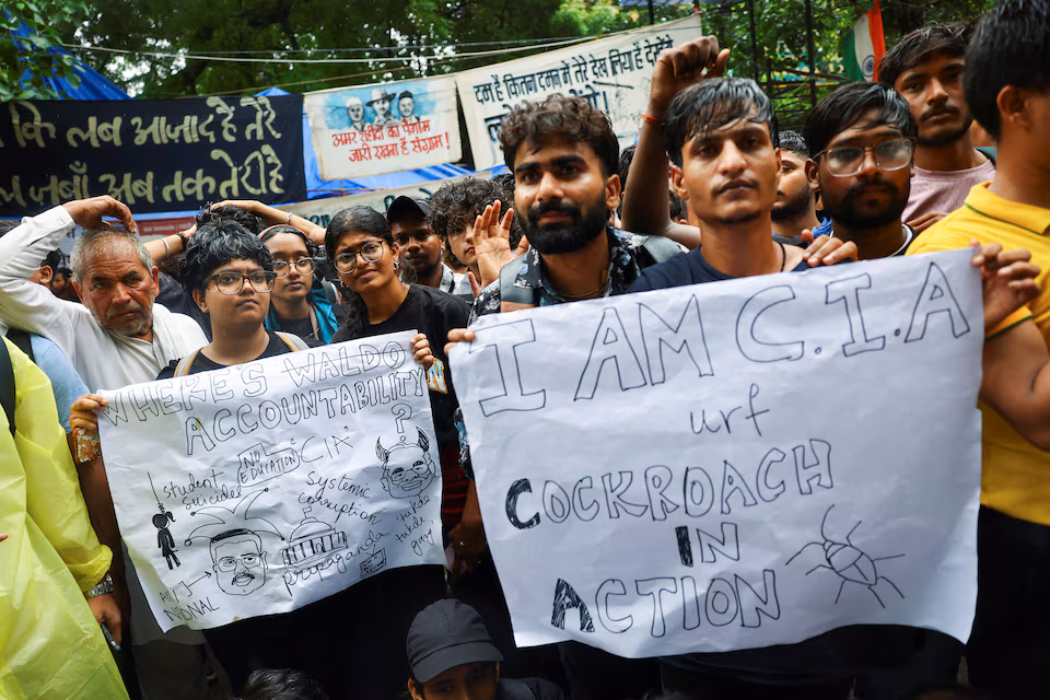 Indian exam protest forces parliament suspension, adding pressure on PM Modi